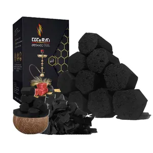 六角形水烟熏香用椰子壳炭块优质Inonesia产品CocoRiki