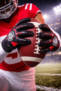 Gants de football haute adhérence avec protection des doigts rembourrée, paume antidérapante et support du poignet pour clubs, vente en gros OEM - Product Image 3