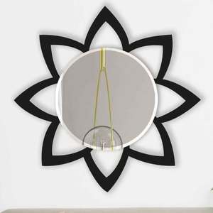 Fabricante y exportador de cabina de espejo de pared de metal moderno más vendido con diseño de flores de precio barato de alta calidad - Product Image 2