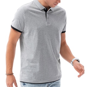 OEM Men Summer Short Sleeve for Button Sports Shirt Custom Logo Quick Dry Knitted Polyester/Cotton Fabric Digital Printing - Product Image 3