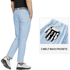 Pantalones de golf transpirables para hombre con logotipo personalizado y pantalones elásticos ajustados de marca OEM para promociones y uniformes - Product Image 2
