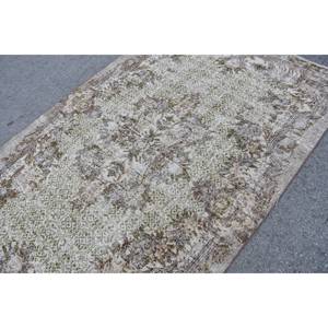 Tapis Turc Fait Main Vintage Beige Vert 5.4 X 8.6ft Style Classique Rectangle Couloir Motif pour Salon Chambre Chevet 4m - Product Image 5