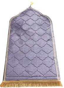 Elegant Silk Prayer <b>Mat</b> Traditional Muslim Design Smooth Finish Perfect for Men Women and Children Worship - Product Image 3