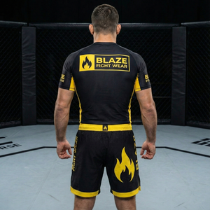 Conjunto de Rashguard de Cobertura Completa y Pantalones Cortos de Jiu Jitsu Blaze Fight Wear para Hombres y Mujeres, para Entrenamiento de BJJ, MMA y Jiu Jitsu, para Adultos - Product Image 5