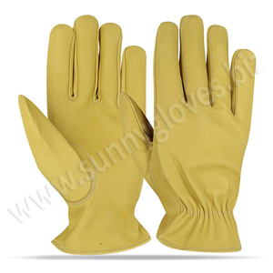 Gants de sécurité de travail mécanique en cuir, gants de conducteur en cuir - Product Image 1