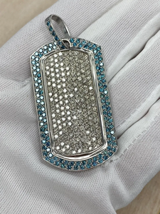 Collier pendentif en argent sterling 925 pour hommes bijoux en acier inoxydable et diamant Moissanite entièrement glacé - Product Image 5