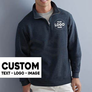 Personnalisé unisexe quart Zip pull personnalisé nom sweat Unique quart Zip pull hommes femmes respirant - Product Image 1