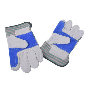 Guantes de trabajo de cuero dividido de vaca, dedo completo, transpirable, con cordones, cierre, clima frío, seguridad, Autosport, hombres, mujeres, uso al aire libre - Product Image 4