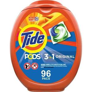 Tide PODS Detergente líquido para ropa Pacs Original 96 unidades - Product Image 1