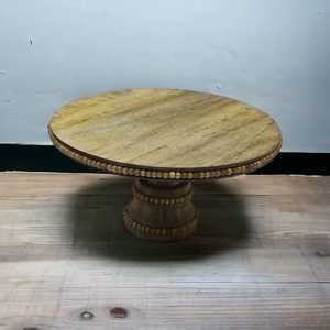 Grand présentoir à gâteaux en bois de manguier sculpté à la main vintage antique et écologique pour restaurants de mariage - Product Image 4