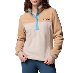 Sudadera Personalizable con Diseño de Logotipo para Mujer, Manga Larga, Ajuste Holgado, Costuras de Alta Calidad con Diseño Colorblock 2026 - Product Image 1