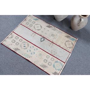 พรมตุรกี ขนาด 2.2x2.9 ฟุต พรมขนาดเล็ก ลายต้นไม้สีเทา พรมขนสัตว์วินเทจ - Product Image 4