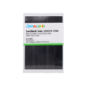 Panneau solaire monocristallin demi-cellule PERC Sun2Earth Solar S2E270 270W avec tension 18V et couvercle avant en verre - Product Image 2