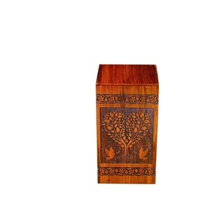 Urne en bois faite à la main Urne en palissandre pour cendres humaines Arbre de vie Urne funéraire personnalisée Souvenir Grande boîte - Product Image 2