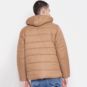 Nouveau Style hommes bulle veste longue décontracté hiver manteau fermeture à glissière support à capuche léger tissu haute rue Style enduit Pakistan - Product Image 4