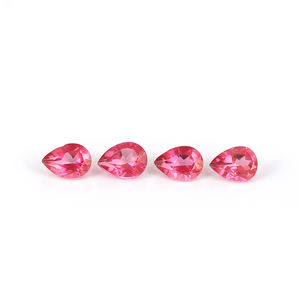 Piedra preciosa suelta en forma de pera de topacio Rosa Natural de alta calidad, corte facetado suave, 7X5MM para la fabricación de joyas hechas a mano - Product Image 1