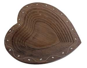 Corbeille à fruits élégante en bois pliante à un niveau Paniers de rangement pratiques et élégants pour les marchandises sèches - Product Image 3