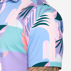 Polo de golf en éponge à coupe ample pour homme, confortable et respirant pour tenue décontractée, motif uni de grande taille - Product Image 4