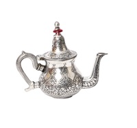 Olla de té de Metal para servir té, tetera de latón en relieve para menaje de cocina, tetera de leche, nuevo estilo