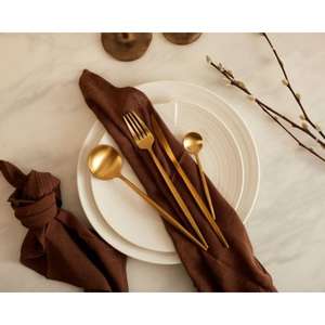 Ensemble de couverts en laiton de haute qualité pour les grands dîners de famille Poignée confortable et bord lisse Conception sûre pour les mariages - Product Image 3