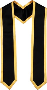 Estola de Graduación Clásica Newrara Deluxe Unisex para Adultos, Lisa, con Ribete, 72 Pulgadas de Largo - Product Image 2