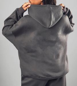 Sweat à capuche de haute qualité pour l'hiver, style streetwear ample, imprimé lettres en relief, pour filles, collège, école, vente en gros - Product Image 4