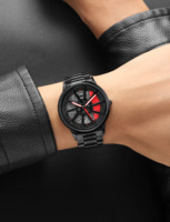 Montre à mouvement à quartz avec roue tournante 3D originale, étanche, modèle gyroscopique pour homme, rotation à 360° pour Dodge Vipper Voodoo