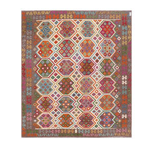 Alfombra Kilim de Maimana, Afganistán, 293 x 258 cm, Alfombras y Juegos de Alfombras - Product Image 1