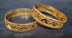 Acheter Bangles avec 22CT plaqué or forme ronde à la mode conçu Bangles Set pour les femmes à la mode Wear Bangles - Product Image 3