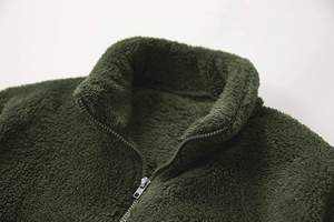 Custom Labeled <b>Men's</b> <b>Smart</b> <b>Casual</b> Style Polyester Color Block Polar Sherpa Fleece <b>Jacket</b> with Fashionable Design - Product Image 4