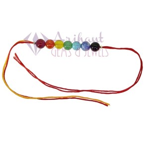 NOVAMART Fine Multicolour 7 Chakra Healing <b>Stone</b> <b>Bracelet</b>/Rakhi for Brother/Bhai/Bhaiya/Bro-Arihant <b>Gems</b> Jewels Wholesale Export - Product Image 2