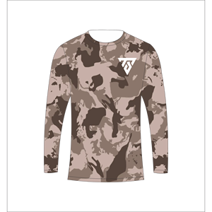 Custom sublimated <b>men</b> <b>long</b> sleeve <b>T</b> <b>Shirt</b> with brown and tan desert camouflage pattern Trackstar OEM Private Label TSI-G05-P0776 - Product Image 2
