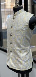 High Quality Men's Ethnic Nehru <b>Jacket</b> Jacquard Brocade Sleeveless Waistcoat for Wedding Party Wear Traditional Indian Pakistani - Product Image 6