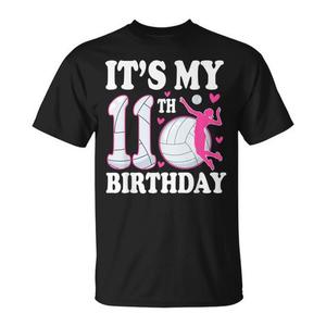 Maglietta da pallavolo per il mio 11° compleanno per ragazze di 11 anni, divertente e festosa, maglietta promozionale - Product Image 1