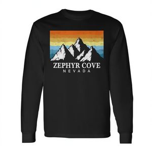 Camiseta promocional de manga larga con estampado de recuerdo de senderismo en la montaña de Zephyr Cove, Nevada, estilo vintage - Product Image 2