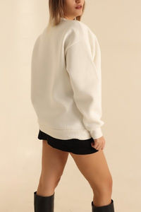 Sudadera bordada de invierno de gran venta, sudadera bordada sostenible de secado rápido de algodón Original con hombros caídos - Product Image 6