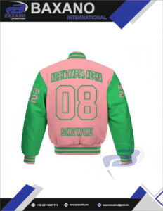 Alfa |   Kapa |   Chaqueta Bomber Universitaria Alpha Sorority con Bordado Personalizado, Estilo Universitario, Letra Griega AKA Sorority, Chaqueta Transpirable - Product Image 6