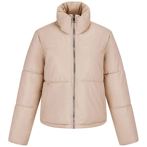 OEM Custom Made Winter Puffer Jacket Unisex Woolen Fabric Stand Collar Front Logo Anti-Bacterial Wholesale Price by HI 2026 - Product Image 1