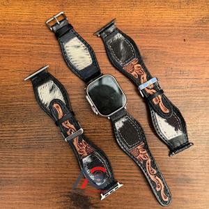 Nuevo 2025 correas de reloj de cuero mecanizadas a mano para mujer de alta calidad correa de reloj femenina para Apple Watch Series muñequeras de cuero de vaca - Product Image 1