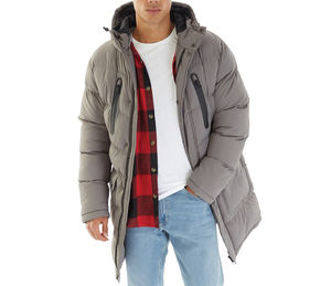 Veste matelassée en maille douce à col montant pour homme, vente en gros, hiver 2026, décontractée, fermeture éclair, imprimé, respirante, imperméable - Product Image 4