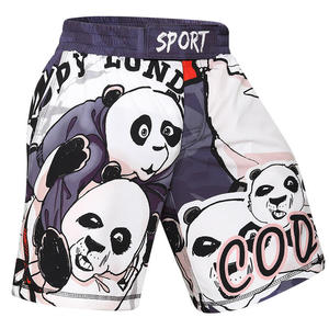 Jitsu Sanda กางเกงขาสั้นสำหรับฝึกซ้อมพิมพ์ผ้าโพลีเอสเตอร์ผ้าสแปนเด็กซ์แบบต่อสู้ MMA ออกแบบโลโก้ได้ตามต้องการ - Product Image 4