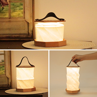 Lampes de table en papier pour la décoration de la maison, lumière pliable, arbre de Noël, matériaux spéciaux, lampe en papier rechargeable, cadeaux promotionnels d'entreprise