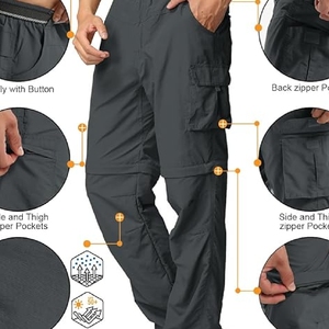 Nouveau Unique qualité 2025 été imperméable grande taille droite froissé hommes Cargo pantalon de travail - Product Image 3