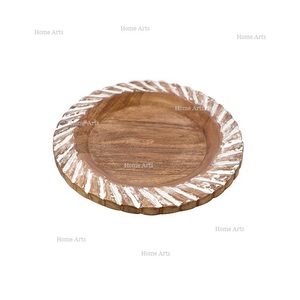 Assiette de chargeur en bois de conception classique taille personnalisée de qualité supérieure sous l'assiette pour les ustensiles de cuisine à la maison - Product Image 6