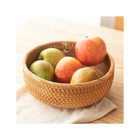 Panier de pique-nique multifonctionnel moderne, écologique et économique, pot de fleurs décoratif tressé en rotin, personnalisable, avec poignée