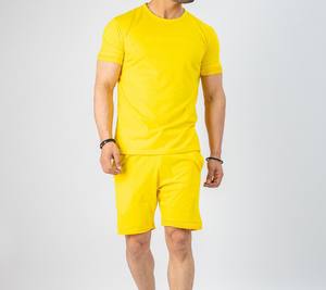 Conjuntos de camisetas de verano para hombre, diseños totalmente personalizados, transpirables, de alta calidad, color personalizado y logotipo, poliéster/algodón - Product Image 1
