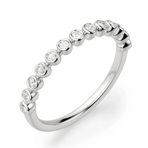 Nouveau Design pour femmes Moissanite Wedding Band Cut Bezel Set Matching Sterling Silver for Engagement Religious Style for Gift Party - Product Image 2