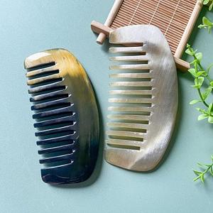 Natural Premium Handmade Horn <b>Comb</b> with Fine and <b>Wide</b> Teeth Handmade Buffalo Horn <b>Comb</b> for Hair Styling available - Product Image 2