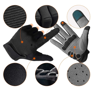 Gants de cyclisme unisexes antidérapants en néoprène de haute qualité, auto-chauffants, protection UV, conception demi-doigt, protection pour écran tactile - Product Image 2