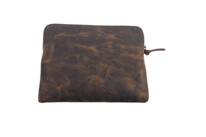 Tùy chỉnh cổ điển nâu da chính hãng trường hợp máy tính bảng dễ dàng để thực hiện unisex dây kéo gần hơn túi duy nhất cho văn phòng hàng ngày sử dụng - Product Image 3